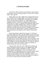 Eseja 'Jāņa Ezeriņa noveles', 1.