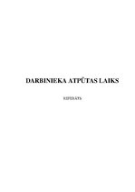 Referāts 'Darbinieka atpūtas laiks', 1.