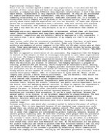 Eseja 'Organizational Analysis Paper', 1.