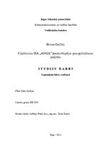 Prakses atskaite 'Uzņēmuma SIA "Anga" konkurētspējas paaugstināšanas projekts', 1.