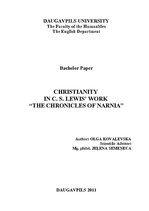 Diplomdarbs 'Christianity in C.S.Lewis’ Work "The Chronicles of Narnia"', 1.