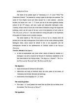 Diplomdarbs 'Christianity in C.S.Lewis’ Work "The Chronicles of Narnia"', 7.