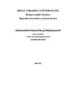 Konspekts 'Starptautiskā tirdzniecība globālajā pasaulē', 1.