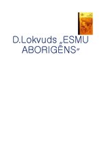 Konspekts 'D.Lokvuds "Esmu aborigēns"', 1.
