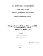 Konspekts 'Starptautiskā mārketinga vide: ekonomiskā, sociālā un kultūras, kā arī politiskā', 1.