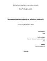 Referāts 'Deminutīvu nepamatots lietojums mūsdienu publicistikā', 1.