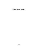 Konspekts 'Mātes piena sastāvs', 1.