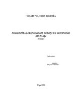 Referāts 'Noziedzības ekonomiskie cēloņi un veicinošie apstākļi', 1.