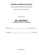 Prakses atskaite 'Prakse komercdarbībā SIA "Marteks" autoservisā', 1.