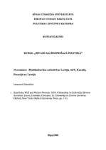 Konspekts 'Multikulturālas sabiedrības Latvijā, ASV, Kanādā, Francijā un Latvijā', 1.