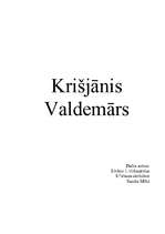 Referāts 'Krišjānis Valdemārs', 1.