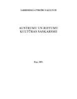 Konspekts 'Austrumu un Rietumu kultūru saskarsme', 1.