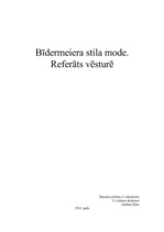 Konspekts 'Bīdermeiera stila mode', 1.