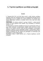 Referāts 'Ļ.Vigotska ieguldījums speciālajā pedagoģijā', 1.