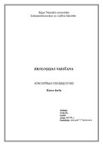 Referāts 'Atmosfēras piesārņojums', 1.