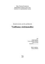 Konspekts 'Vadīšanas sistēmanalīze', 1.