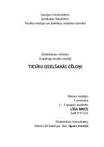 Referāts 'Tiesību izcelšanās cēloņi', 1.