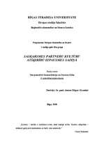 Konspekts 'Saskarsmes partneru kultūru atšķirību izpausmes saziņā', 1.