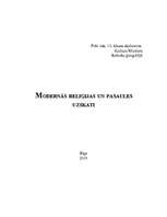 Referāts 'Modernās reliģijas un pasaules uzskati', 1.