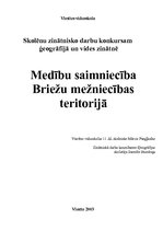 Referāts 'Medību saimniecība Briežu mežniecības teritorijā', 1.