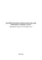 Referāts 'Militārās tematikas atspoguļojums 1956.gada kinožurnālā "Padomju Latvija"', 1.