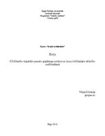 Eseja 'Civiltiesību vispārējo pamatu apgūšanas nozīme un loma civiltiesisko attiecību n', 1.