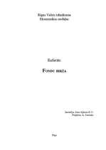 Referāts 'Fondu birža', 1.