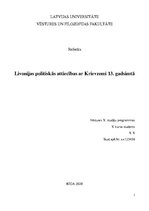 Referāts 'Livonijas politiskās attiecības ar Krievzemi 13.gadsimtā', 1.