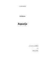 Konspekts 'Aspazijas vizītkarte', 1.