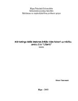 Referāts 'Mārketinga tiešās ietekmes ārējās vides faktori uz mācību centru SIA "Līderis"', 1.