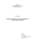 Paraugs 'Statiski nenoteicama rāmja aprēķins ar pārvietojumu metodi', 1.