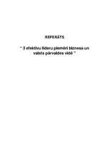 Referāts 'Trīs efektīvu līderu piemēri biznesa un valsts pārvaldes vidē', 1.