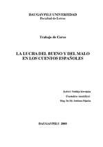 Referāts 'La lucha del bueno y del malo en los cuentos espańoles', 1.