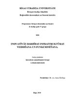 Konspekts 'Inovatīvās darbības infrastruktūras veidošana un funkcionēšana', 1.