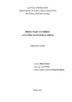 Diplomdarbs 'Bērnu namu audzēkņu gatavība patstāvīgai dzīvei', 1.