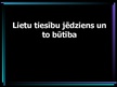 Prezentācija 'Lietu tiesību jēdziens un tā būtība', 1.