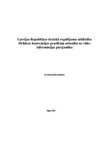 Referāts 'Latvijas Republikas tiesiskā regulējuma atbilstība Orhūsas konvencijas prasībām ', 1.