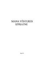 Konspekts 'Vēstures izpratne', 1.