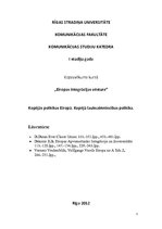 Konspekts 'Kopējās politikas Eiropā. Kopējā lauksaimniecības politika', 1.