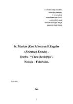 Referāts 'K.Markss "Vācu ideoloģija"', 1.