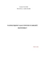 Referāts 'Vai politiķiem vajag censties stabilizēt ekonomiku?', 1.