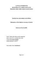 Diplomdarbs 'Latvijas ēnu ekonomikas novērtēšana', 1.
