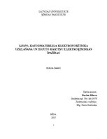 Referāts 'LiFePO4 katodmateriāla elektroforētiska uzklāšana un iegūto kārtiņu elektroķīmis', 1.