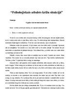 Konspekts 'Psiholoģiskais atbalsts krīzes situācijā', 1.