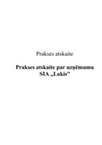 Prakses atskaite 'Prakse uzņēmumā SIA "Lokis"', 1.