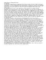 Eseja 'Human Resource Responsibilities', 1.