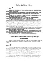 Konspekts 'Latviešu dievības', 1.