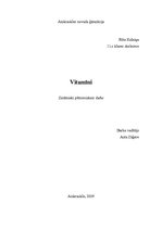 Referāts 'Vitamīni', 1.