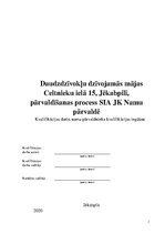 Referāts 'Daudzdzīvokļu dzīvojamās mājas Celtnieku ielā 15, Jēkabpilī, pārvaldīšanas proce', 1.