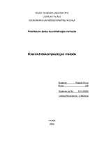 Konspekts 'Kasiskā dekompozīcijas metode', 1.